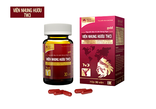 Viên nhung hươu với thành phần chính là nhung hươu cao cấp nhập khẩu từ Nga