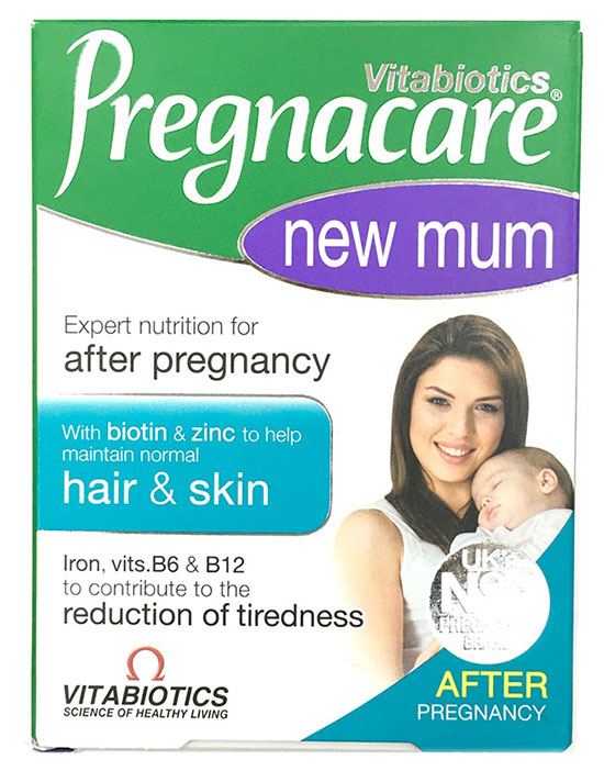 Phụ nữ sau sinh nên uống thuôc bổ Pregnacare New Mum giúp tốt cho da và tóc