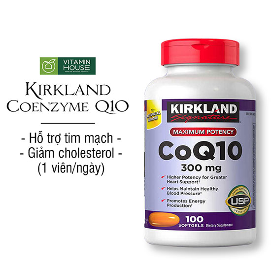  Thực phẩm chức năng tốt cho tim mạch CoQ10 300mg Kirkland Của Mỹ